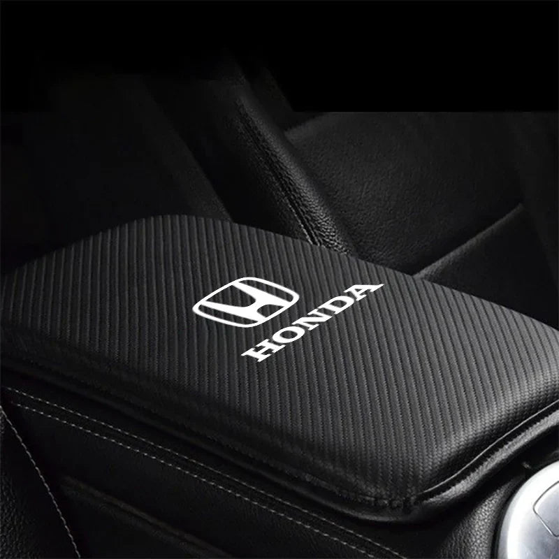 Funda protectora de fibra de carbono para reposabrazos central de coche 