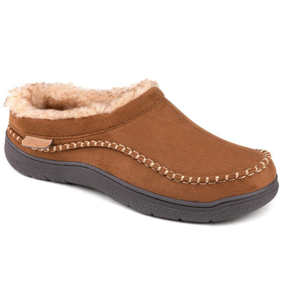 🎁Winter Sale 50% Off🎄Men's Non-Slip Warm Plush Wide Toes Slip-On Slippers