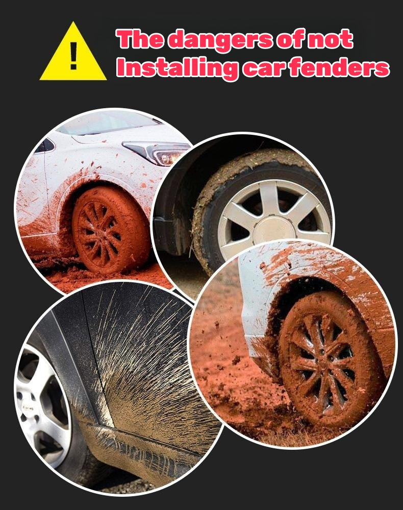 Guardabarros de pintura para coche con protección antisedimentos (4 unidades)