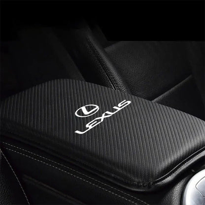 Funda protectora de fibra de carbono para reposabrazos central de coche 