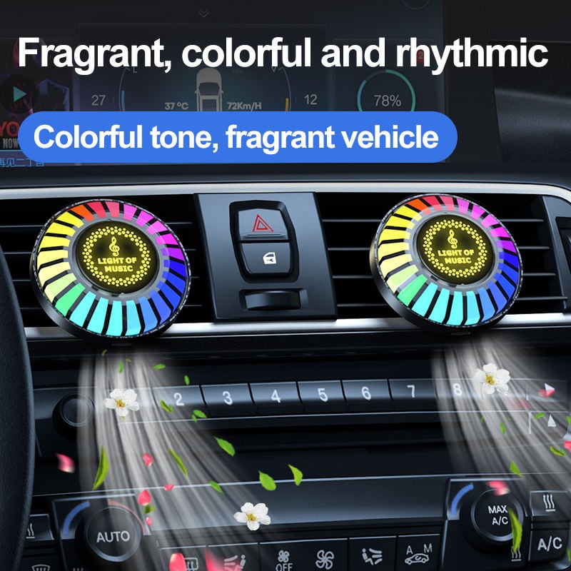 Luz ambiental LED RGB rítmica para coche con control por voz