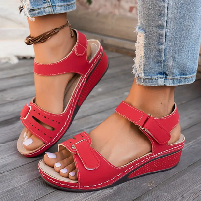 Last day Promotion 49%❤️ Women's Wedge Platform Sandals with Adjustable Strap