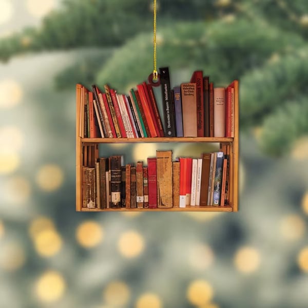 Adorno navideño para árbol de libros