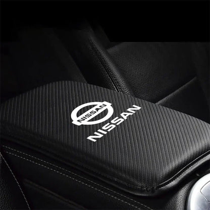 Funda protectora de fibra de carbono para reposabrazos central de coche 