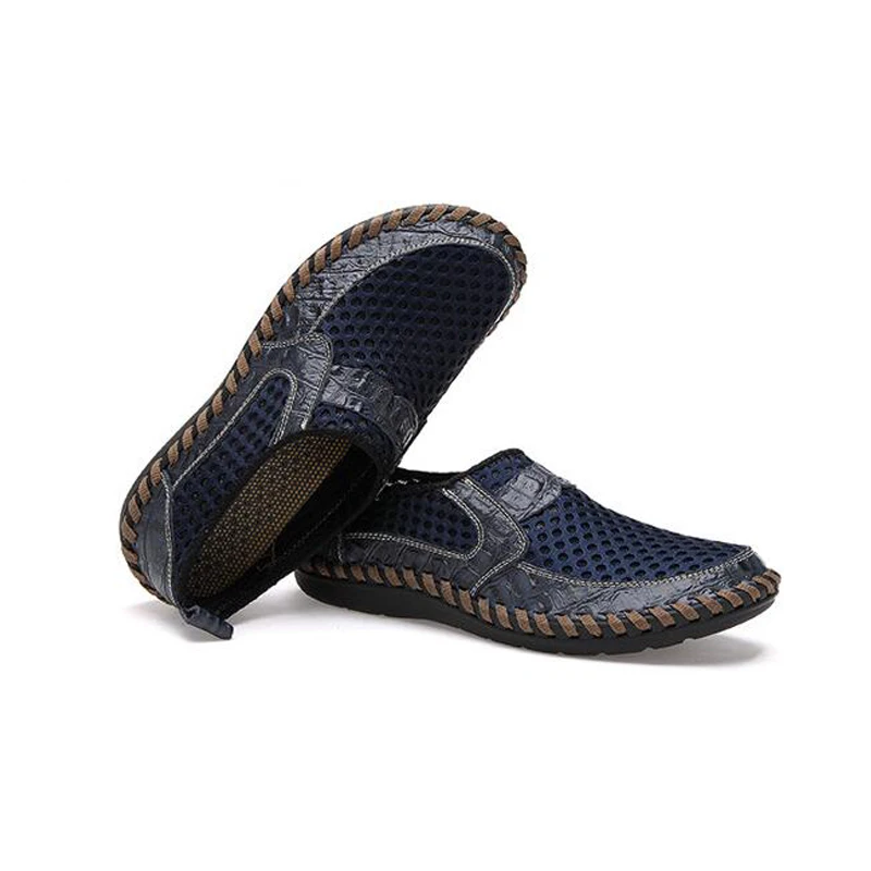 Early Summer Sale 49%🔥 Mens' Summer Slip-on Shoes, Breathable Mesh Leather Loafers