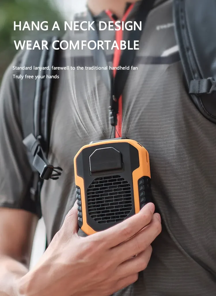 Summer Sale 50% Off🔥 2025 Smart AI Long-lasting Battery Powerful Portable Waist Clip Fan, Wearable Hanging Neck Fan