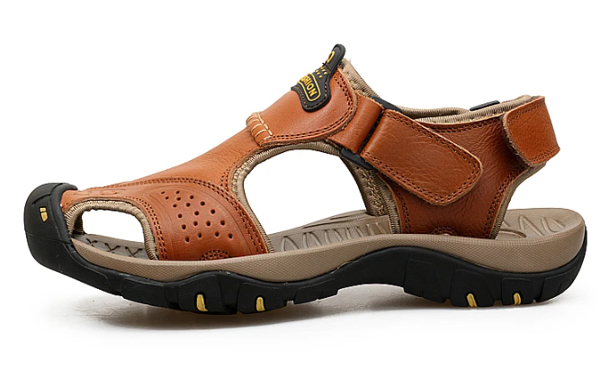 On This Week Sale off 50%🔥 Men's Outdoor Leather Orthopedic Summer Sandals