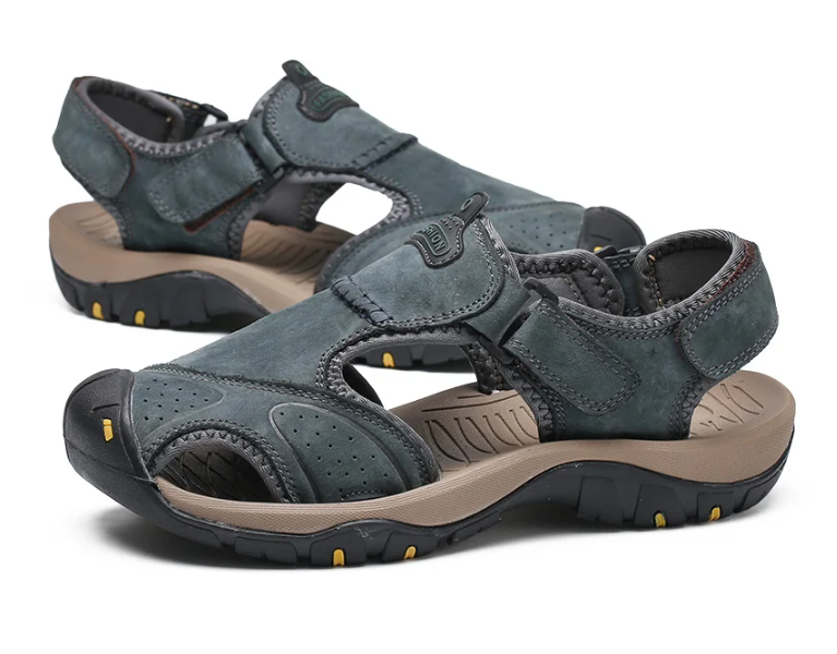 On This Week Sale off 50%🔥 Men's Outdoor Leather Orthopedic Summer Sandals