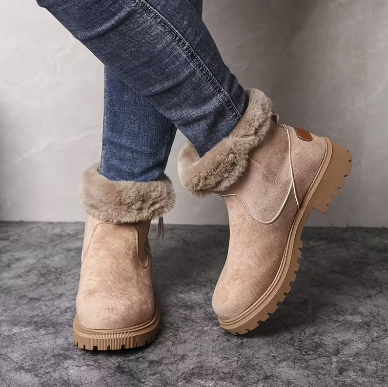 🎄Early Christmas Sale 50%❤️ CozyStep™ Orthopedic Fur-Lined Ankle Boots for Fall & Winter