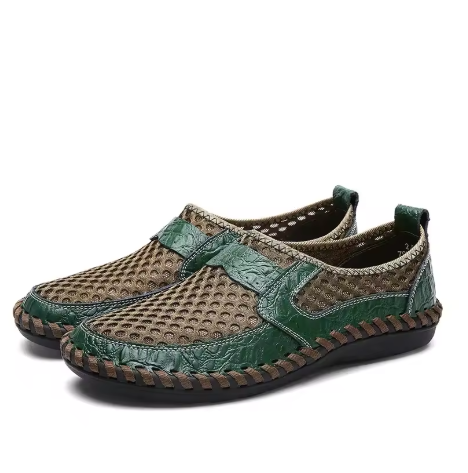 Early Summer Sale 49%🔥 Mens' Summer Slip-on Shoes, Breathable Mesh Leather Loafers