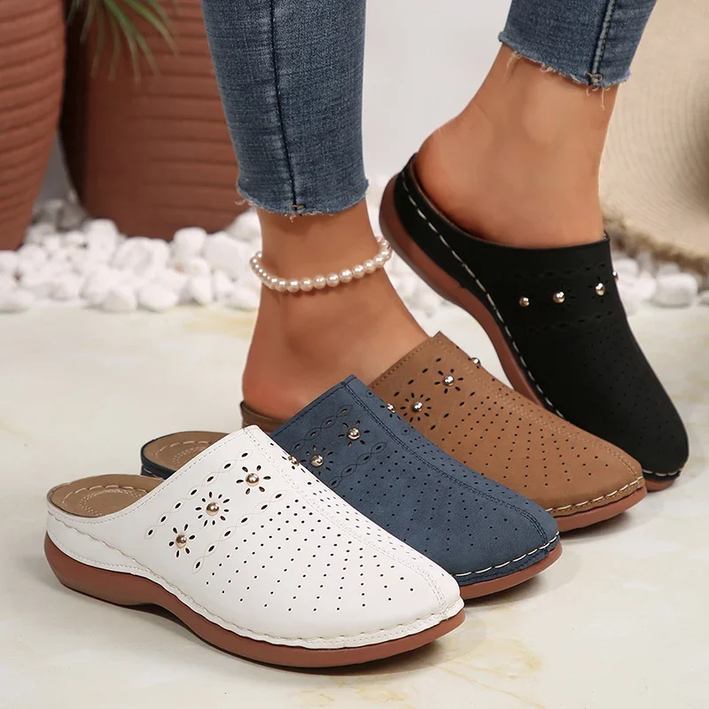 Summer Sale 50% Off❤️ Women’s Cloud Comfort Orthopedic Mule Slippers