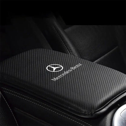 Funda protectora de fibra de carbono para reposabrazos central de coche 
