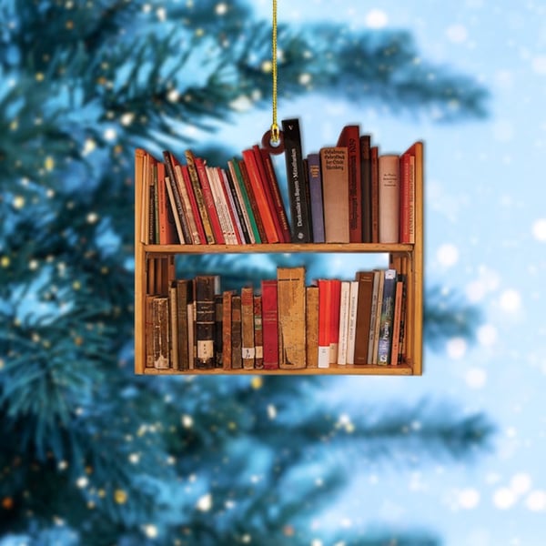 Adorno navideño para árbol de libros