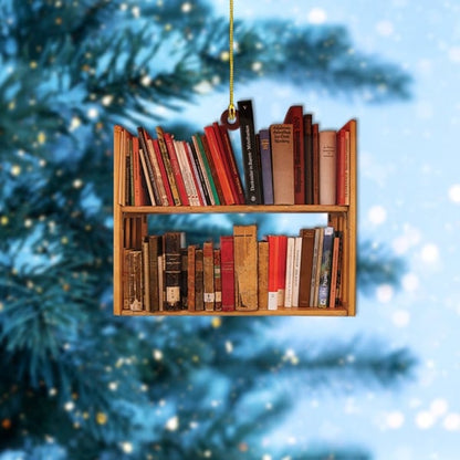 Adorno navideño para árbol de libros