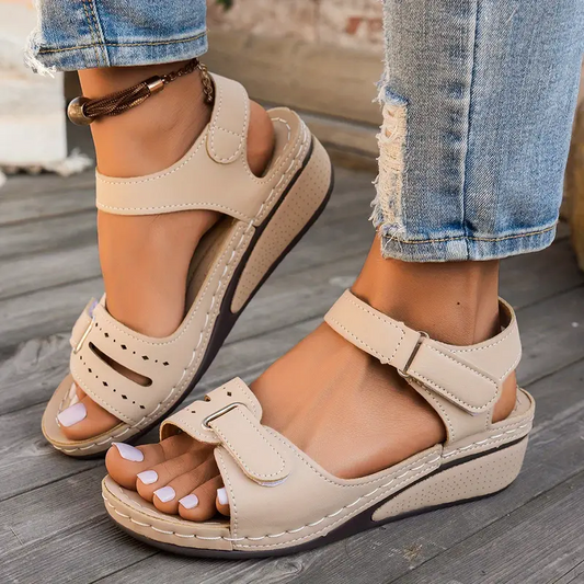 Last day Promotion 49%❤️ Women's Wedge Platform Sandals with Adjustable Strap