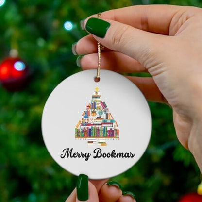 Adorno navideño para árbol de libros