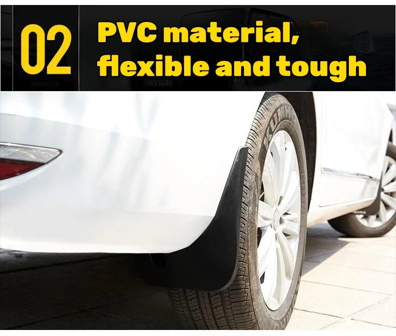 Guardabarros de pintura para coche con protección antisedimentos (4 unidades)