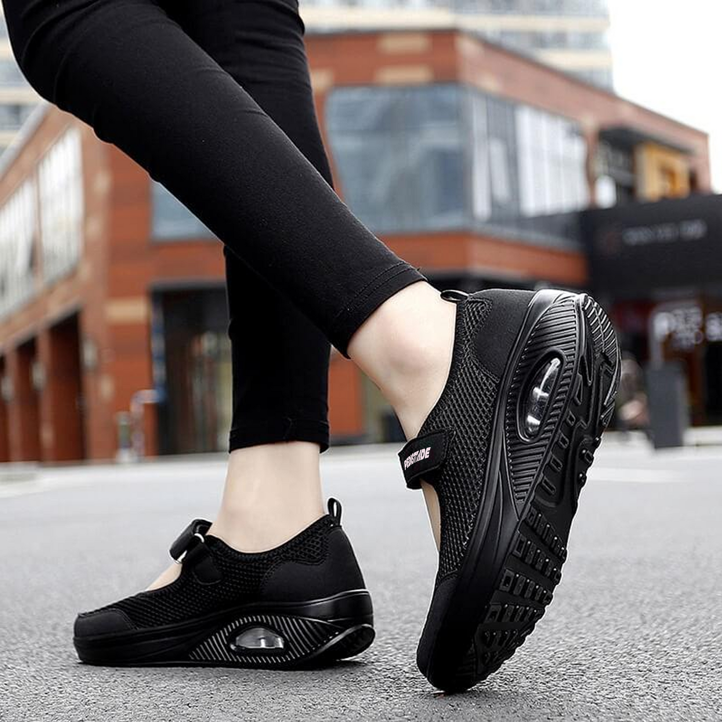 Zapatos anchos de enfermera para caminar para mujer 