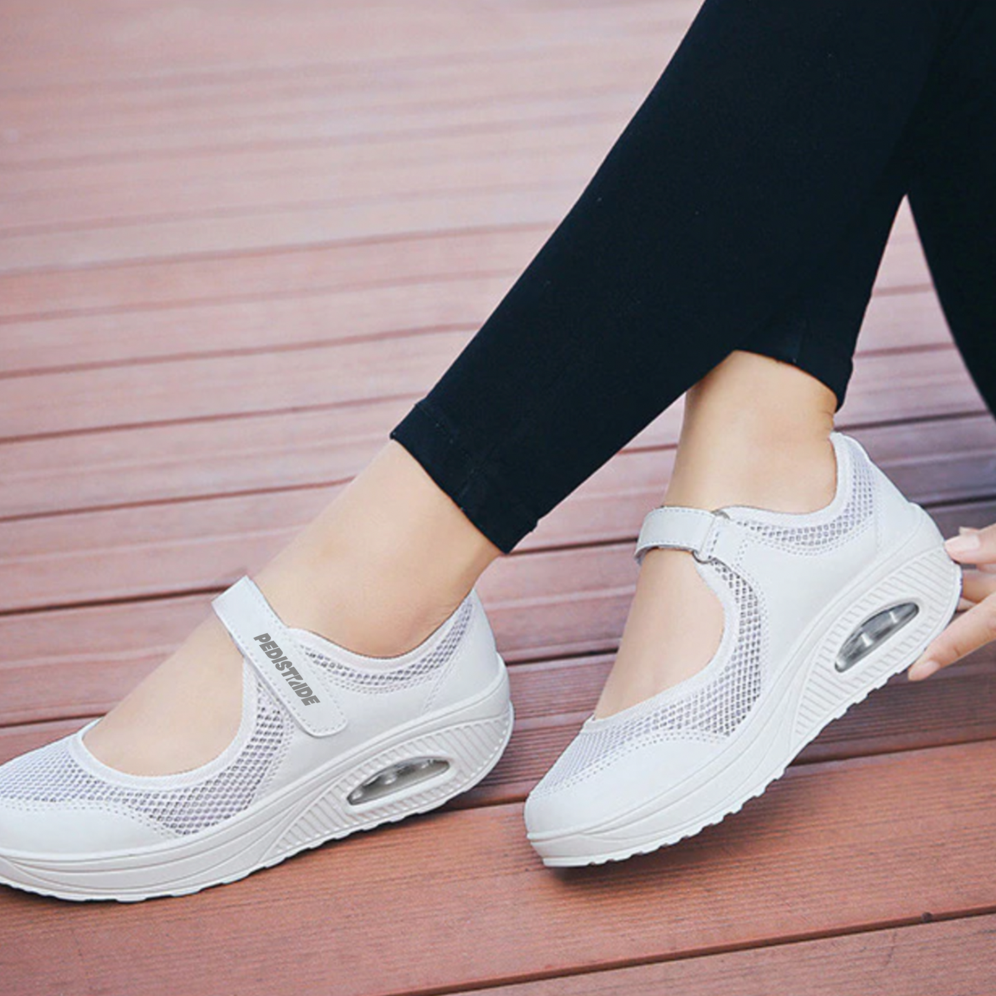 Zapatos anchos de enfermera para caminar para mujer 